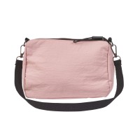 Lorenz Top Zip Mini Shoulder Bag with Front Zip, Detachable Strap & Extra Strap for X-Body Wear In Soft Crinkled Nylon